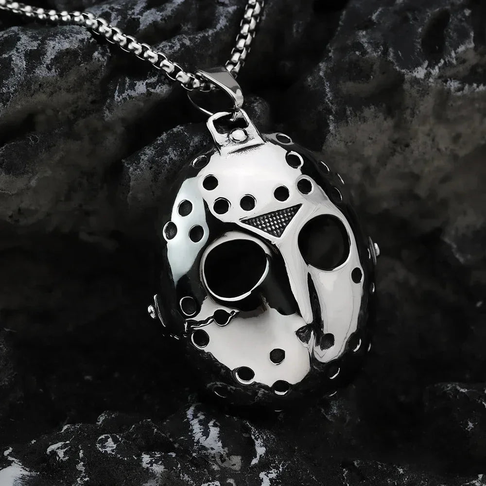 Punk Robot Mask Pendant for Men - Personalized Stainless Steel Hip-Hop Jewelry - Buzzastore