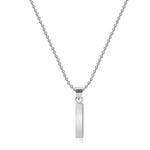 Interlocking Square Triangle Pendant for Men - Modern Geometry Jewelry - Buzzastore