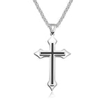 Interlocking Square Triangle Pendant for Men - Modern Geometry Jewelry - Buzzastore