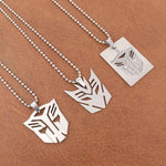 Optimus Prime Decepticon Logo Pendant Necklace - Mens Punk Fashion Jewelry - Buzzastore