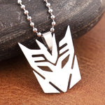 Optimus Prime Decepticon Logo Pendant Necklace - Mens Punk Fashion Jewelry - Buzzastore