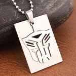 Optimus Prime Decepticon Logo Pendant Necklace - Mens Punk Fashion Jewelry - Buzzastore