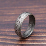 Viking Rune Ring in 316L Stainless Steel for Men and Women - Odin Letter Amulet Jewelry Gift - Buzzastore
