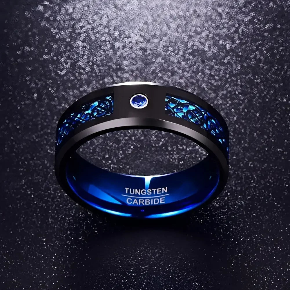 NUNCAD Mens Tungsten Wedding Band - Durable Stylish Scratch-Resistant - Buzzastore