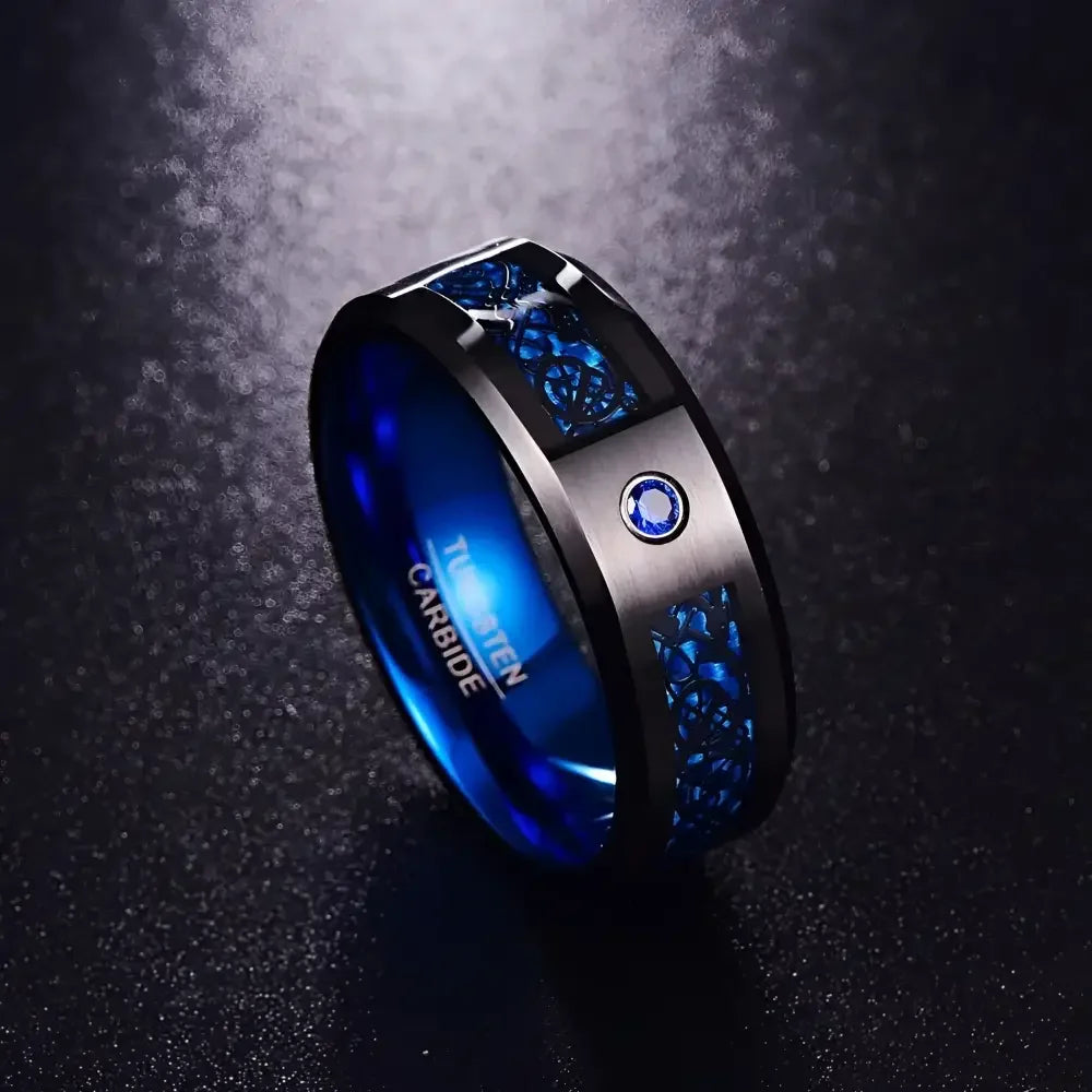 NUNCAD Mens Tungsten Wedding Band - Durable Stylish Scratch-Resistant - Buzzastore