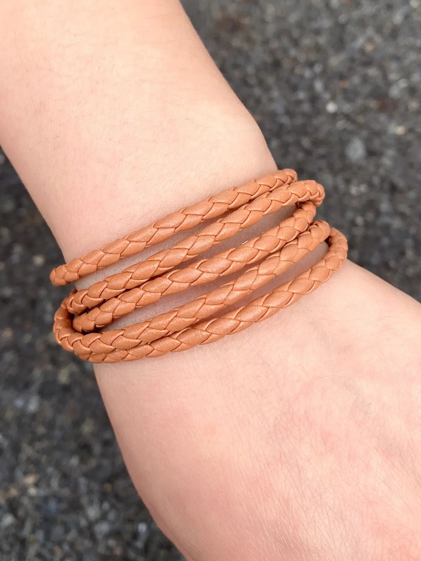 Mens Leather Multilayer Bracelet - Handmade Black White Bangles for Women Stylish Jewelry Gift - Buzzastore