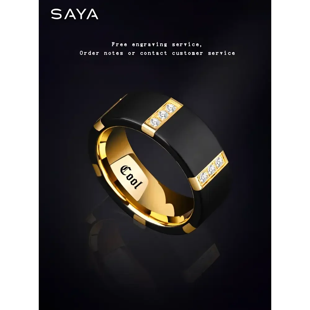 Saya Tungsten Wedding Bands - Durable Stylish Mens Rings - Buzzastore