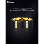 Saya Tungsten Wedding Bands - Durable Stylish Mens Rings - Buzzastore
