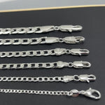 Mens 925 Sterling Silver Face Chain Necklace Available in 2-12MM Widths 40-75cm Lengths Lobster Clasp Perfect for Engagement Gifts - Buzzastore