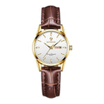 Luxury Waterproof Couples Watch for Men and Women - Quartz Calendar Timepiece with Leather Strap - Buzzastore
