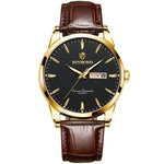 Luxury Waterproof Couples Watch for Men and Women - Quartz Calendar Timepiece with Leather Strap - Buzzastore