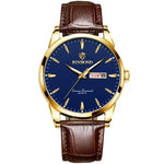 Luxury Waterproof Couples Watch for Men and Women - Quartz Calendar Timepiece with Leather Strap - Buzzastore