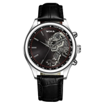 Mens Casual Quartz Watch with Three Eyes and Six Stitch Design - Stylish Leisure Strap - Buzzastore
