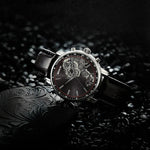 Mens Casual Quartz Watch with Three Eyes and Six Stitch Design - Stylish Leisure Strap - Buzzastore