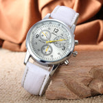 Mens Casual Quartz Watch with Three Eyes and Six Stitch Design - Stylish Leisure Strap - Buzzastore