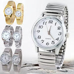 Couples Stainless Steel Quartz Wristwatch with Elastic Strap - Elegant Business Style for Men and Women - Buzzastore