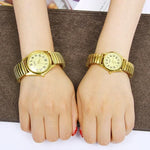 Couples Stainless Steel Quartz Wristwatch with Elastic Strap - Elegant Business Style for Men and Women - Buzzastore