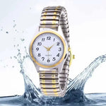 Couples Stainless Steel Quartz Wristwatch with Elastic Strap - Elegant Business Style for Men and Women - Buzzastore