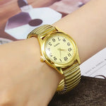 Couples Stainless Steel Quartz Wristwatch with Elastic Strap - Elegant Business Style for Men and Women - Buzzastore