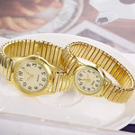 Couples Stainless Steel Quartz Wristwatch with Elastic Strap - Elegant Business Style for Men and Women - Buzzastore