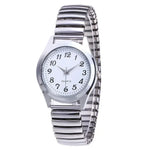 Couples Stainless Steel Quartz Wristwatch with Elastic Strap - Elegant Business Style for Men and Women - Buzzastore