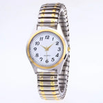 Couples Stainless Steel Quartz Wristwatch with Elastic Strap - Elegant Business Style for Men and Women - Buzzastore