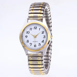 Couples Stainless Steel Quartz Wristwatch with Elastic Strap - Elegant Business Style for Men and Women - Buzzastore