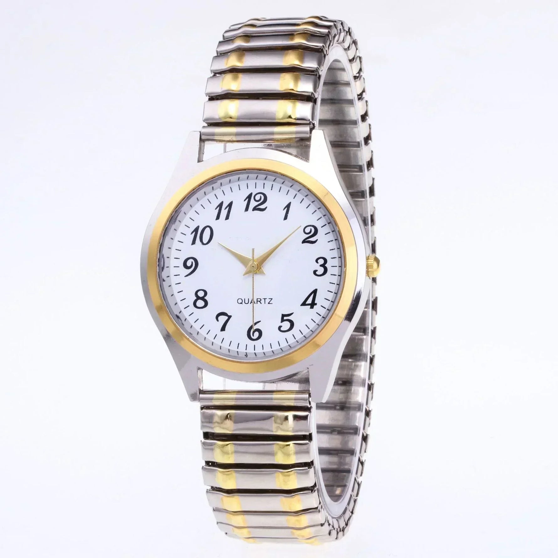 Couples Stainless Steel Quartz Wristwatch with Elastic Strap - Elegant Business Style for Men and Women - Buzzastore
