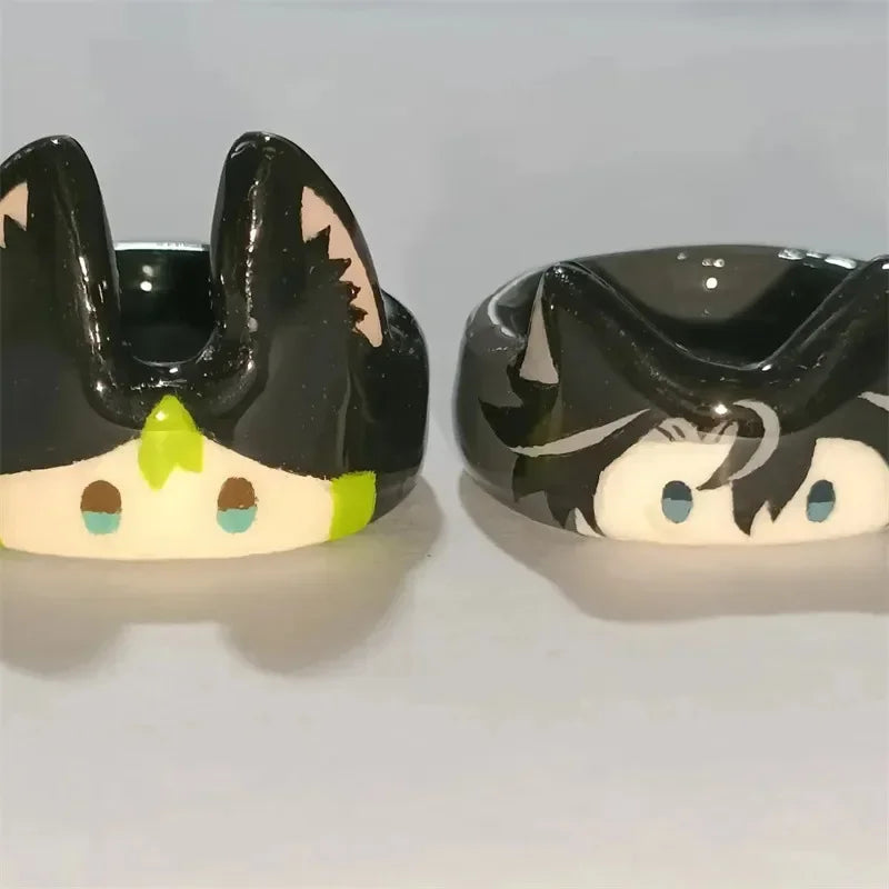 Yuan Shen Cartoon Ring for Women - Tighnari Wriothesley Cosplay Jewelry Trendy Metal Accessory Perfect Gift for Fans - Buzzastore