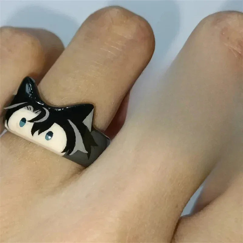 Yuan Shen Cartoon Ring for Women - Tighnari Wriothesley Cosplay Jewelry Trendy Metal Accessory Perfect Gift for Fans - Buzzastore