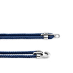 Canterbury Silver and Rope Bracelet - Navy Blue