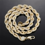Gold and diamond rope chain.
