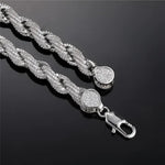 Sparkling silver chain bracelet.