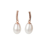 DayCharm Pearl Drop Earrings - Rose Gold and Silver
