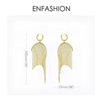 Gold-toned fringe earrings.