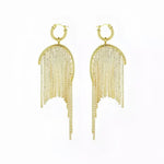 Pair of gold-toned fringe earrings.