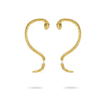 Pair of gold snake earrings.