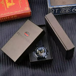 Black automatic wristwatch in box from Forsining, premium watch collection