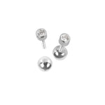 Illumi Dot Earrings - Rose Gold and Silver