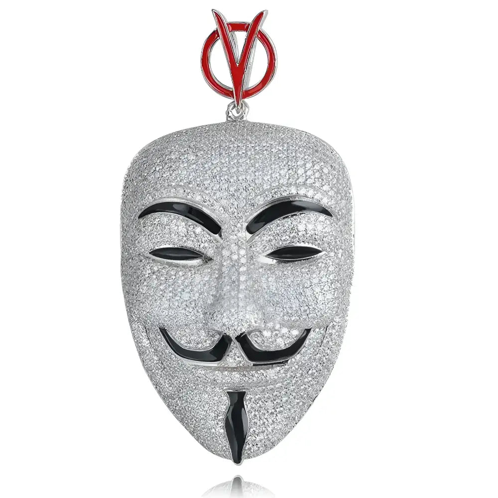 Guy Fawkes mask pendant.
