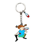 Pippi Longstock Metal Key Ring - Saft