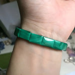 Green malachite bracelet.