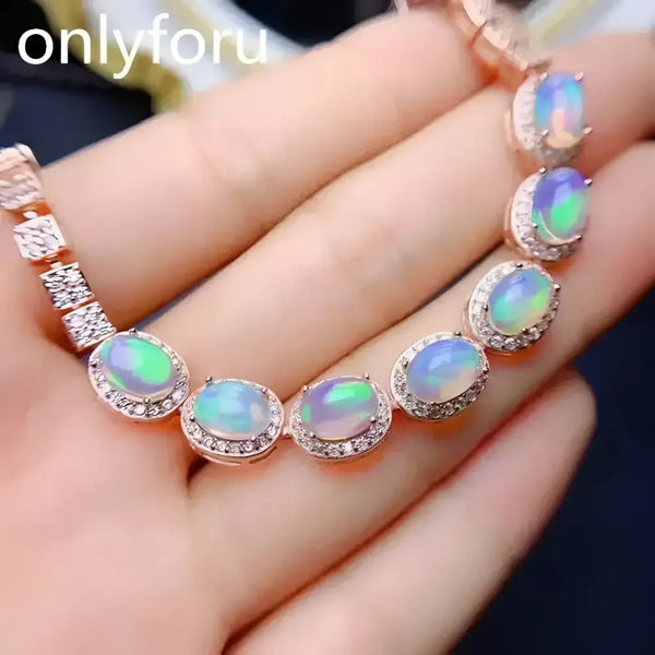 Opal gemstone bracelet.
