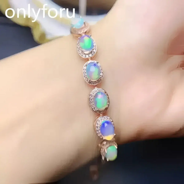Opal gemstone bracelet.