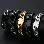 Assorted metal chain bracelets.