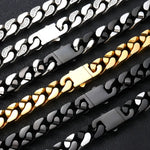 Assorted metal chain necklaces.