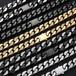 Assorted metal chain necklaces.