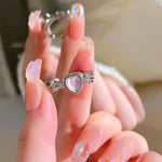 Silver heart ring.