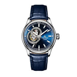 Blue-banded silver wristwatch from Reef Tiger watches displayed in Rose Gold Accessories collection