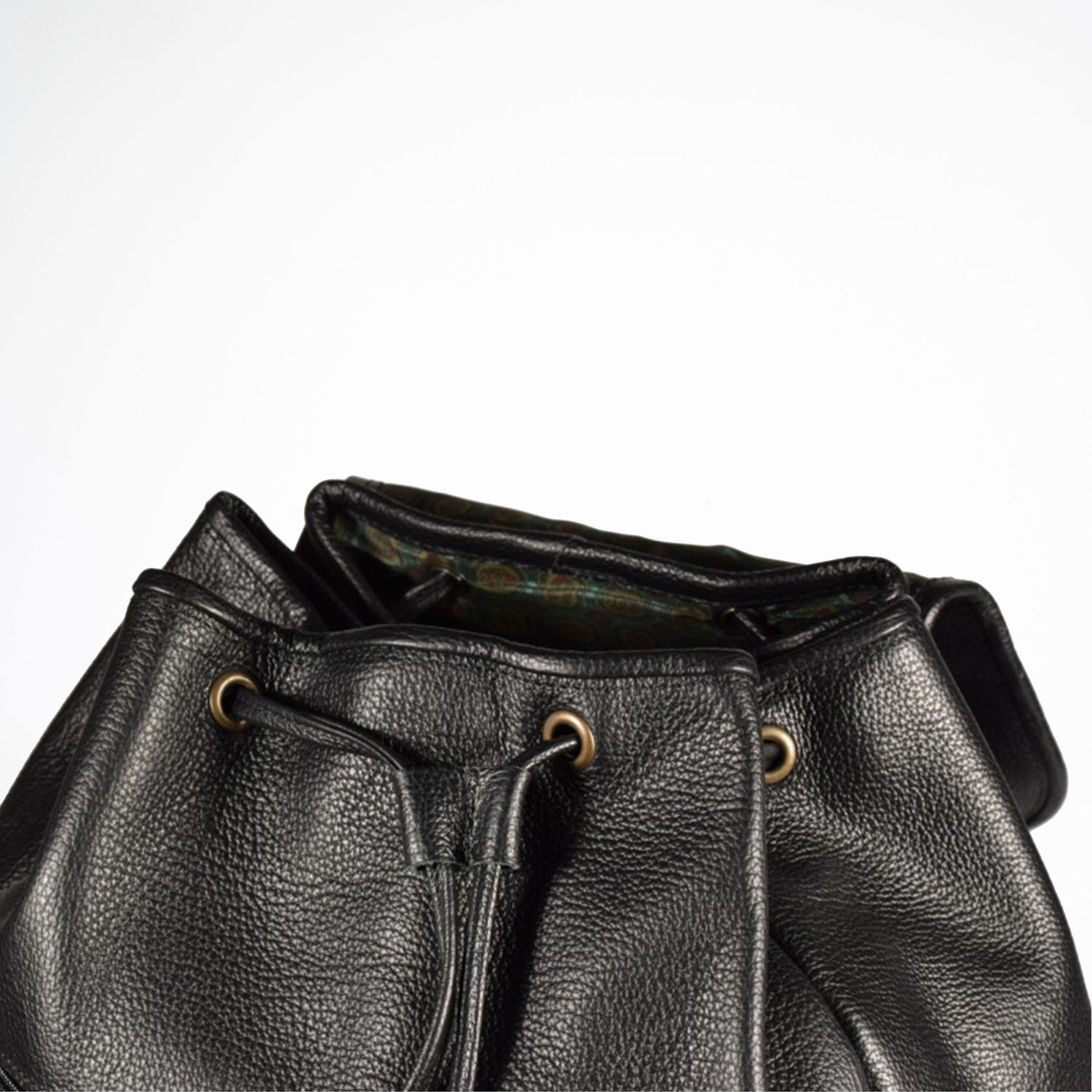 Handmade Leather Backpack 95-38 - Black